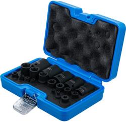 BGS technic Ütvecsavarozó dugókulcs készlet E-profil Plus 6.3mm (1/4"), 10mm (3/8"), 12.5mm (1/2") meghajtás EP4-EP32, 19 részes (BGS-74554)