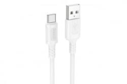 BOROFONE BX111 Feliz USB Type-C kábel 3A 1méter fehér (PM036901) (PM036901)