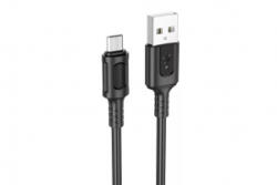 BOROFONE BX111 Feliz micro USB kábal 2.4A 1méter fekete (PM036898)