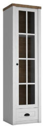 Vitrines szekrény, sosna Andersen/tölgy lefkas, PROVANCE W1S (KD-0000149660)