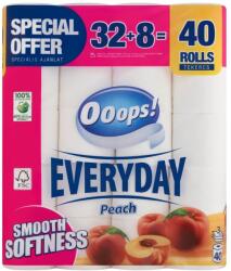 Ooops! Everyday Peach 3 rétegű Toalettpapír 40 tekercs (KTC30401772)