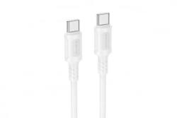 BOROFONE BX111 Feliz USB Type-C/Type-C 60W kábel 1méter fehér (PM036893) (PM036893)
