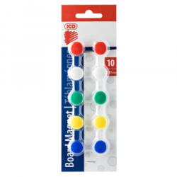 ICO Mágnes 15mm, 10 db/csomag, 5 különböző szín vegyesen (7570863000) (7570863000)