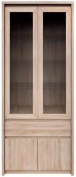  Vitrines szekrény, DTD laminált, tölgy sonoma, NORTY TYP 3 (KD-0000147816)