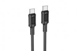 BOROFONE BX111 Feliz USB Type-C/Type-C 60W kábel 1méter fekete (PM036892) (PM036892)