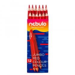 Nebulo Színes ceruza, jumbo háromszög, piros (JPC-TR-1) (JPC-TR-1)