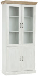 vitrines szekrény, északi sosna/vadtölgy, ROYAL W4D (KD-0000086103)