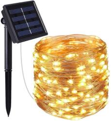 ProGarden 100 Micro LED-Es Napelemes Dekor Fényfüzér, Meleg Fehér, 7M