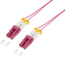 LogiLink Patch Cord Fibra Optica Logilink FS4LC01, Multi-Mode, OM4, Duplex LC/UPC - Duplex LC/UPC, 1 m (FS4LC01) - flax