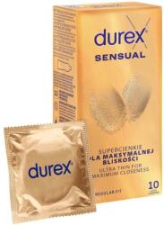 Durex Sensual ultra vékony óvszerek a maximális élmény érdekében 10 db (Durex Sensual super cienkie nawilżane 10 szt.)