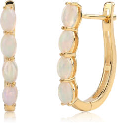  Arannyal Bevont Ezüst Fülbevaló Etiópiai Opállal, ROS705