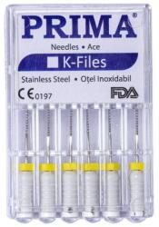Prima Ace Endodontice Kerr K-Files, Nr. 15 Albe, 25 mm, pentru Canal Radicular, Prima, 6 Bucati (VTR-0629-15-ALB)