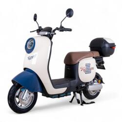 Keren Elektromos robogó Keren Beike 10", ólomsavas akkumulátor, 25 km/h, IPX5 védettség, tároló, pedálok barna-kék