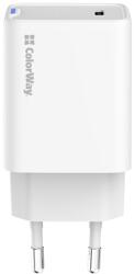 ColorWay AC töltő GaN Mini CW-CHS057PD-WT 45W PD port PPS USB-C fehér (CW-CHS057PD-WT)