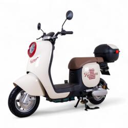 Keren Elektromos robogó Keren Beike 10", ólomsavas akkumulátor, 25 km/h, IPX5 védettség, tároló, pedálok barna-piros