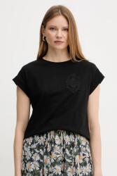 Twinset tricou din bumbac PPYA-TSD0BB_99X (251TT2044)