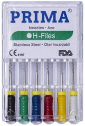 Prima Ace Endodontice Headstrom H-Files, Marimi 15-40 Asortate, 25 mm, pentru Canal Radicular, Prima, 6 Bucati (VTR-0981-15-40-AST)