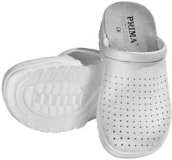 Prima Saboti Medicali din Piele, Prima, Perforati, Albi, Marimea 39 (VTR-0339-ALB-39)
