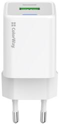 ColorWay AC töltő GaN Mini CW-CHS053PD-WT 30W PD port PPS USB (Type-C PD + USB QC4.0) fehér (CW-CHS053PD-WT)