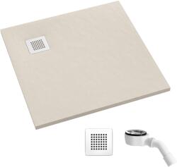 Schedpol Kalait Cashmere Stone négyzet alakú zuhanytálca 80x80 cm bézs 33100PKSTM2 (33100PKSTM2)
