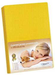 Bellatex Cearșaf din jersey cu elastan, galben, galben, 180 x 200 cm