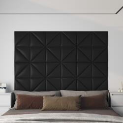 vidaXL 12 db fekete műbőr fali panel 30 x 30 cm 0, 54 m2 (343939)