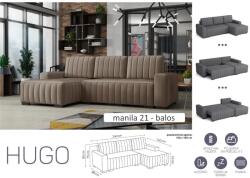 Meblohand HUGO ággyá alakítható, ágyneműtartós, hullámrugós sarok kanapé - Manila 21 - balos - sprintbutor