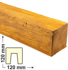 Elite Decor DecoWood Bükk-120 Modern poliuretán gerenda - 3 méteres (ED 106) (ED 106 - light - 3 m)