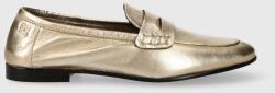 Tommy Hilfiger bőr mokaszin ESSENTIAL GOLDEN LOAFER sárga, női, lapos talpú, FW0FW07864 - arany Női 36