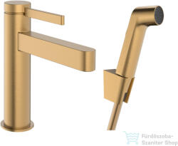 Hansgrohe FINORIS mosdó csaptelep 110, bidé kézizuhannyal és 160cm-es gégecsővel, szálcsiszolt bronz 76210140 (76210140)