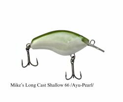 Mike's Wobbler Manufaktúra Mike's Long Cast wobbler 66 mm 18g Ayu Pearl Ayu Gyöngyház Shallow (MLC66SHAYP)