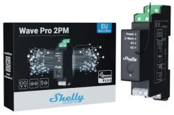 Shelly Qubino Wave PRO 2PM két áramkörös, DIN-sínre illeszthetõ, fogyasztásmérõs okosrelé, Z-Wave protokoll kompatibilis (ALL-REL-WAVEPRO2PM) - smart-otthon