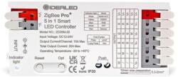  Gledopto GL-C-201P, Pro 5-in-1-ben LED vezérlés, 12V-24V DC (Zigbee+2.4GHz RF), kapcsolóbemenettel (GLE-REL-C201P) - smart-otthon