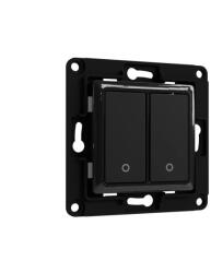 Shelly Wall Switch fali villanykapcsoló, 2 gombos fekete (ALL-KAP-WS2-B) - smart-otthon