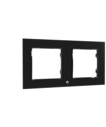 Shelly Wall Switch sorolókeret, 2-es fekete üveg elõlapos (ALL-KAP-WF2-B) - smart-otthon