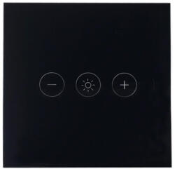 SmartWise Dimmer WiFi-s, fényerõszabályzós, érintõs okos villanykapcsoló, fekete (SMW-KAP-DMB)