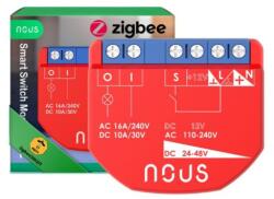 Nous B1Z okos Tuya Zigbee mini kapcsolórelé modul, kapcsolóbemenettel, 1 áramkörös (NOU-REL-B1Z-1-TUYA-ZB) - smart-otthon