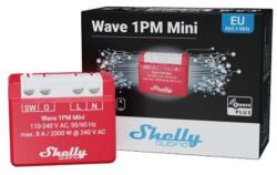  Shelly Qubino Wave 1PM MINI, egy áramkörös okosrelé, fogyasztásméréssel (Z-Wave) (ALL-REL-WAVE1PM-MINI) - smart-otthon