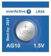 everActive LR1130/10BP AG10 LR54 1, 5V alkáli gombelem (everactive-LR1130-10)