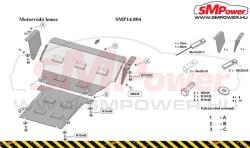 SM Power Mercedes ML W163 1998-2005 - Motorvédő lemez - SMP14.804 (13360T)