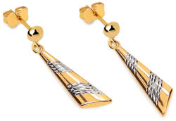 Heratis Forever Kétszínű, gravírozott Tarina bedugós fülbevaló, 14K IZ12492L