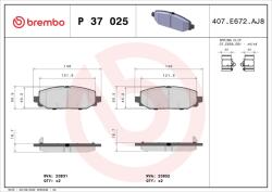 BREMBO Fékbetét készlet BREMBO P 37 025 for JEEP (P 37 025)