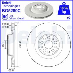 DELPHI féktárcsa DELPHI BG5280C (BG5280C)