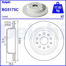 DELPHI féktárcsa DELPHI BG5175C (BG5175C)