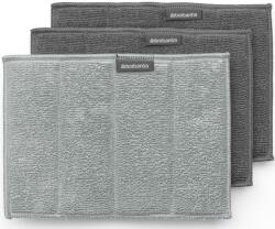 Brabantia SinkSide Microfibre Cleaning Pads mikroszálas tisztítópárna, 3 db-os szett, sötétszürke, középszürke, 160x220 mm - 230349 (230349)