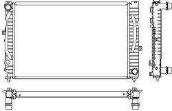 VW Passat 1996-2000 - Vízhűtő (630x400x32) man. váltóshoz