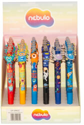 Nebulo Zseléstoll radírozható, nyomógombos, űrlények 36 db/display Nebulo