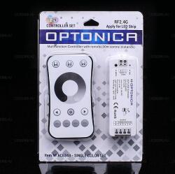 OPTONICA Érintős 2, 4GHz RF LED szalag vezérlő lapos távirányító, egyszínű szalagok vezérléséhez. 1 év. gar (6348)