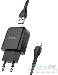 hoco. travel charger USB A + cable USB A to Type C 2.1A N2 black