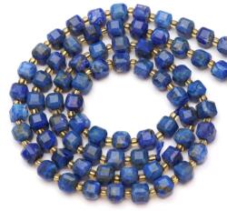  Lapis Lazuli Cub Fatetat 6-6, 5 mm - Cristalul Întelepciunii si Lumiarii Spirituale - Margele pentru Bijuterii